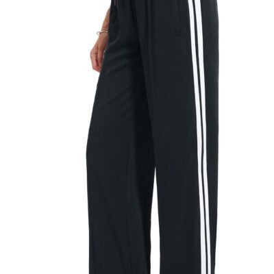28-34" inseam loose straight leg track pants, warm-up athletic
