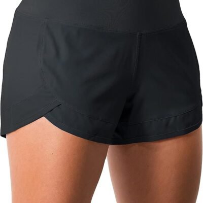 Women’s 3" lightweight volleyball running shorts, mesh liner, zip pocket