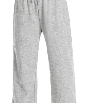 High waisted straight leg sweatpants, 30" inseam, side hidden pockets