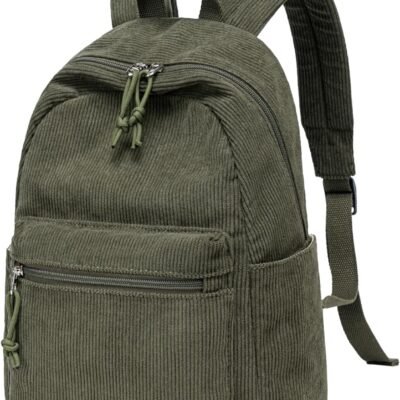 Girls Mini Backpack Women Small Backpack Purse Teens Cute Casual School Bookbag(Corduroy Army Green)